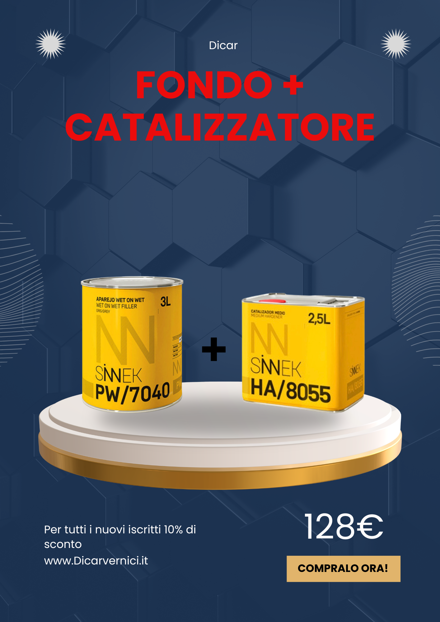 Fondo bagnato su bagnato colore grigio + catalizzatore medio