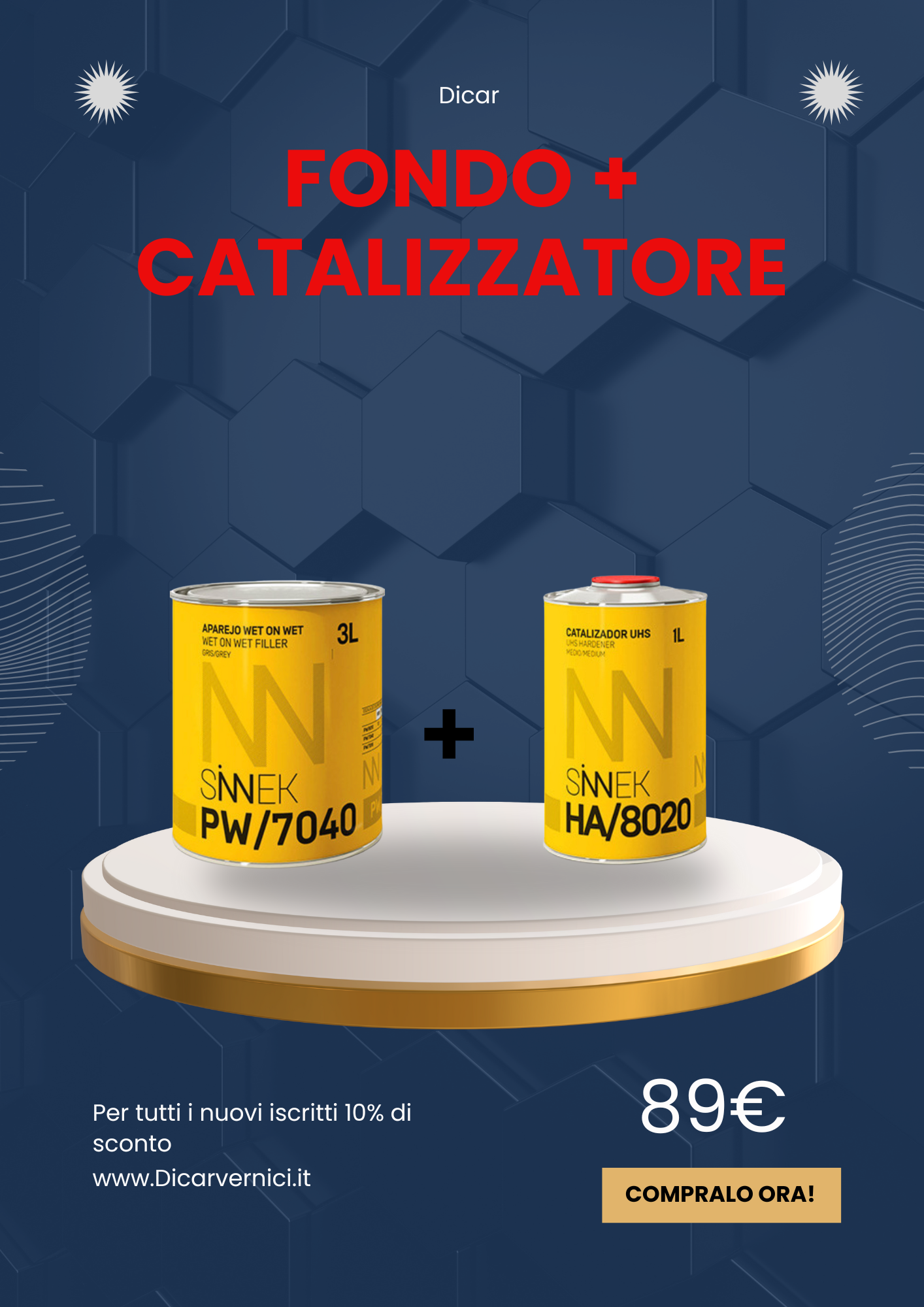 Fondo bagnato su bagnato colore grigio + catalizzatore medio