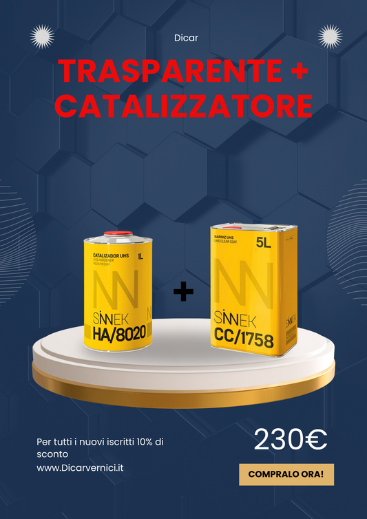 Trasparente Sinnek 1758 + catalizzatore da 2Lt