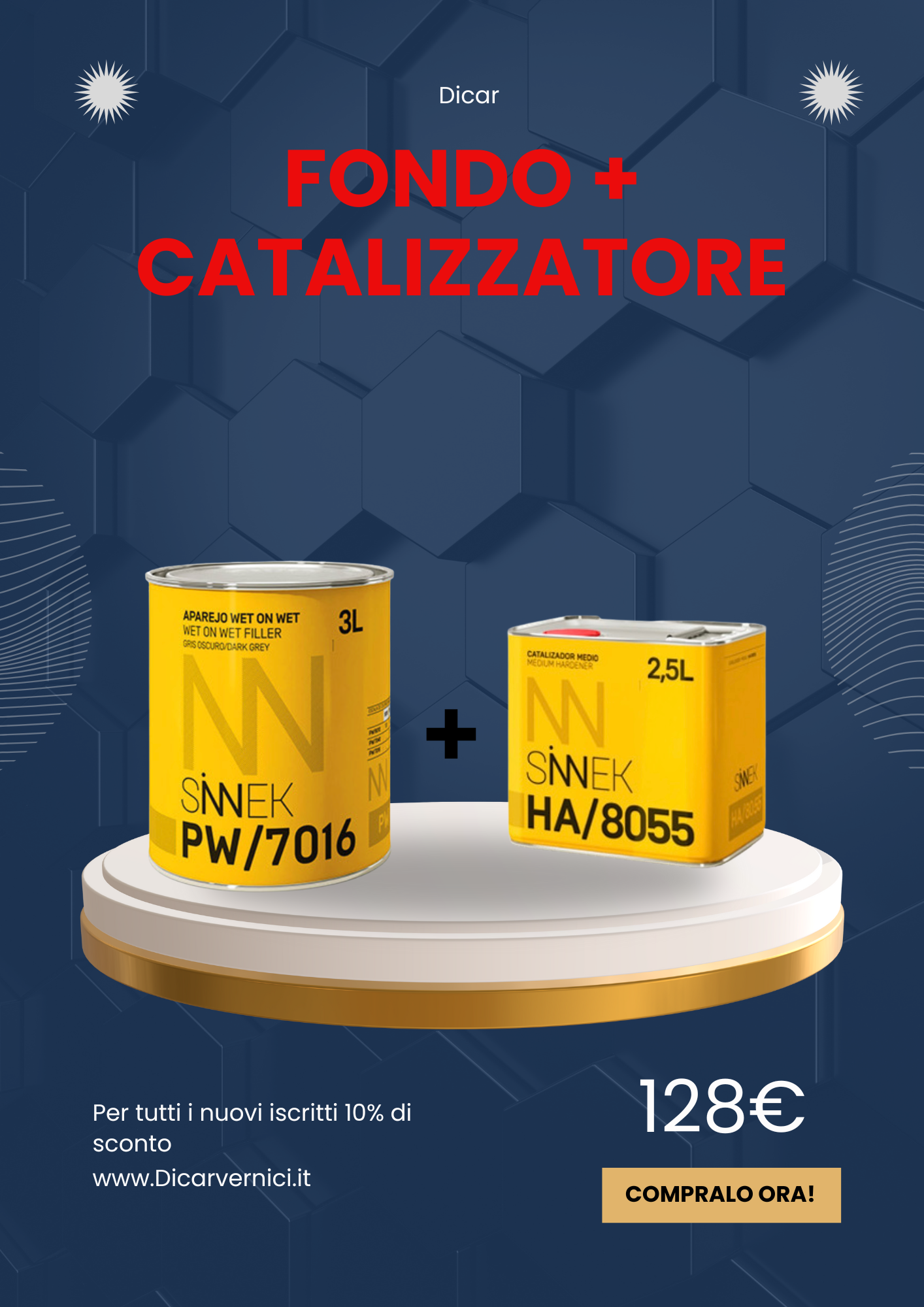 Fondo bagnato su bagnato colore nero + catalizzatore medio