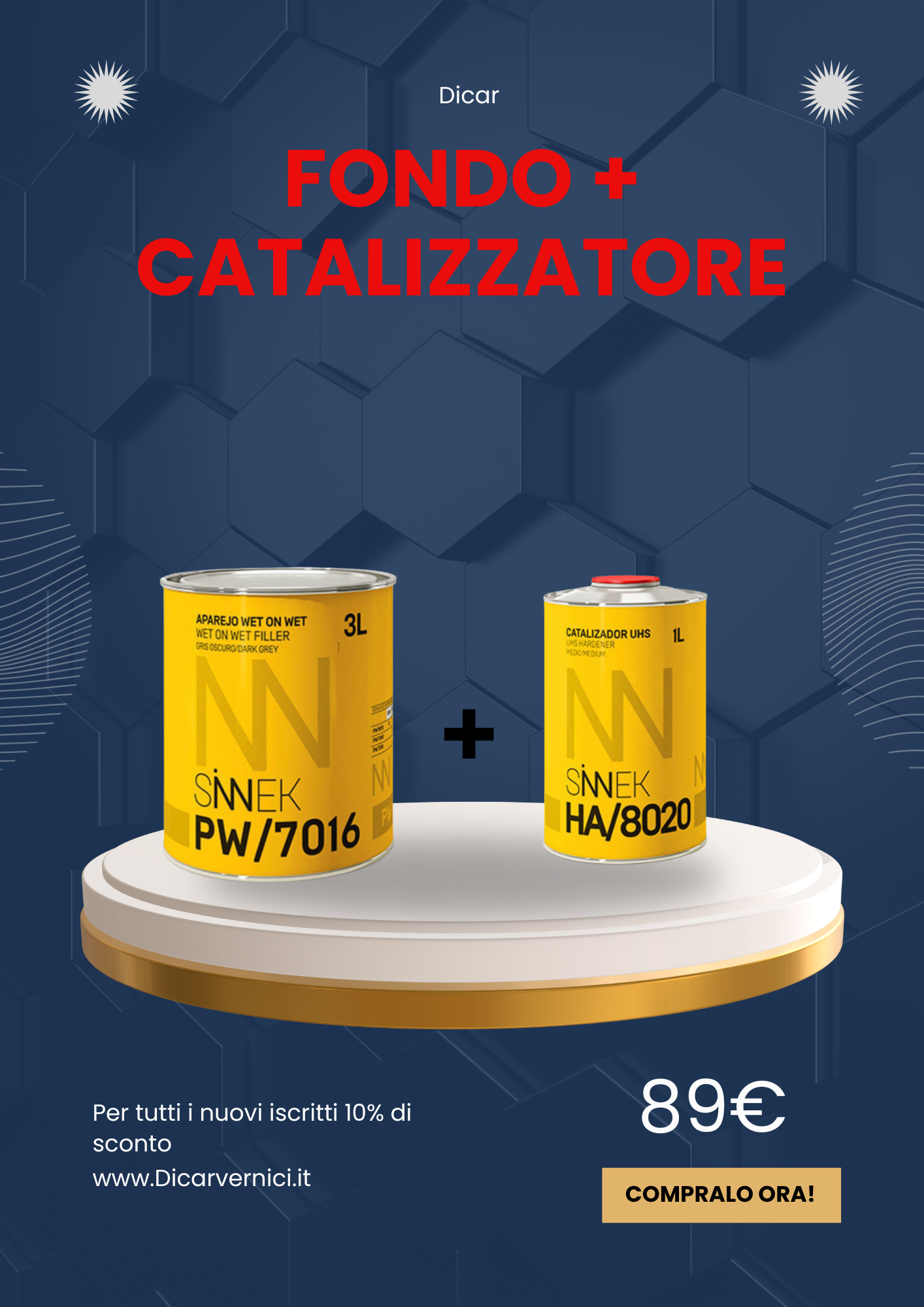 Fondo bagnato su bagnato colore nero + catalizzatore medio
